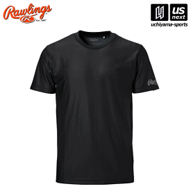 ローリングス【 Rawlings 】 野球 ベースボールTシャツ ATS13S13 B（ブラック）【 半袖 Tシャツ 2024年春夏モデル 】[M便 1/1][取り寄せ][自社]