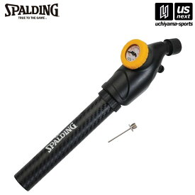 スポルディング【 SPALDING 】 バスケットボール 空気圧計付きデュアルアクションポンプ 5.5インチ（14cm）【8485SPCA バスケ バスケット 空気入れ ハンドポンプ】 【メール便不可】[取り寄せ][自社]