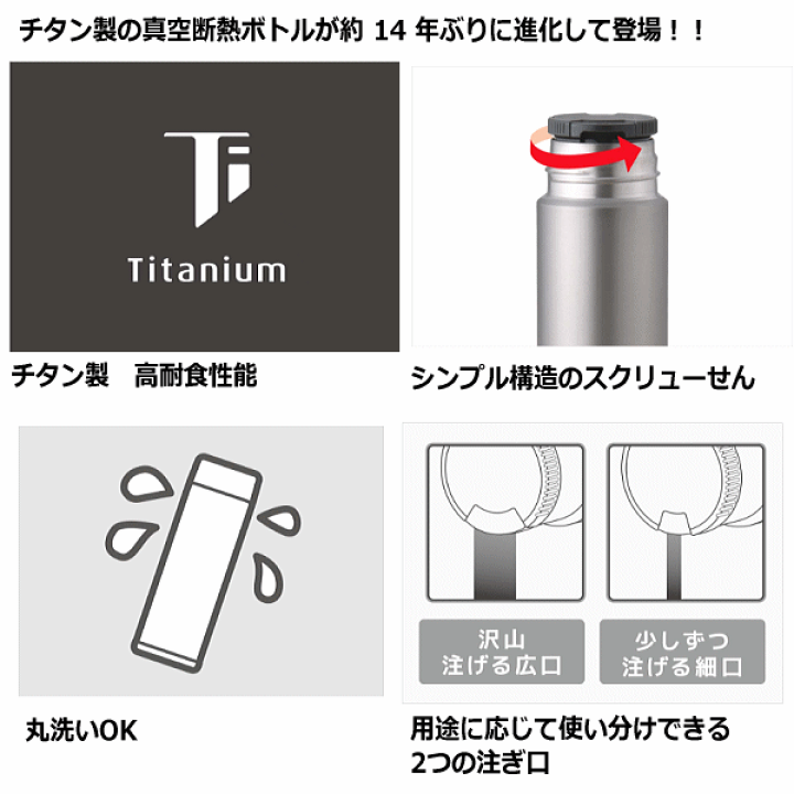 楽天市場】サーモス【THERMOS】真空断熱チタンボトル 0.5L【 FJN