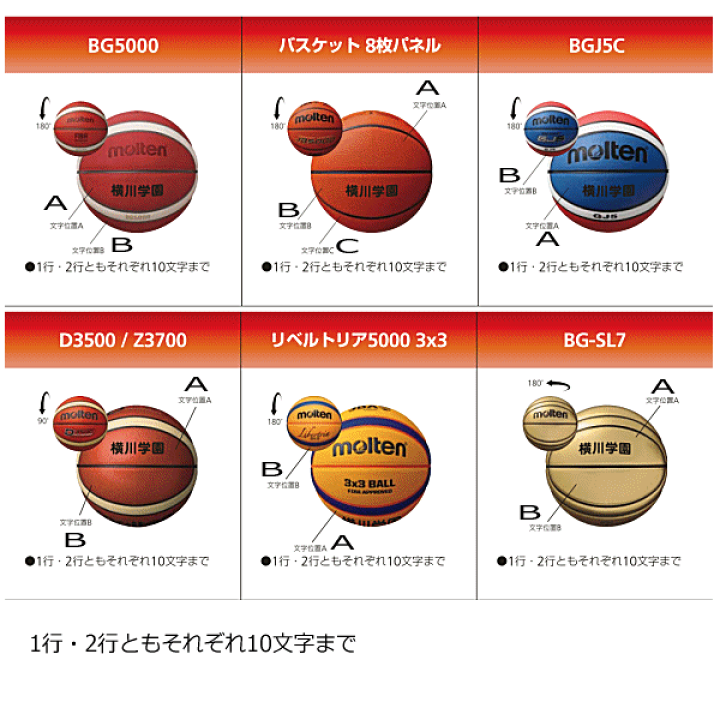 楽天市場】モルテン【 molten 】 ボールネーム入れ加工（球数