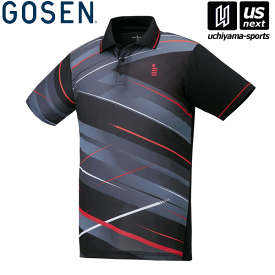 ゴーセン GOSEN T2040 アパレル ゲームシャツ（メンズ／ユニ） ゲームシャツ ブラック[取り寄せ][M便 1/1][自社]