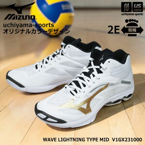 �y���悠��z�~�Y�m �y MIZUNO �z �o���[�{�[���V���[�Y uchiyama-sports �I���W�i���J���[ WAVE LIGHTNING TYPE MID �z���C�g×�S�[���h �y V1GX231000 �I�[�_�[�V���[�Y �����Y ���f�B�[�X �j�� ���� �z�y��