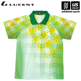 （送料無料）ルーセント【 LUCENT 】 テニス ソフトテニス レディース Ladies ゲームシャツ グリーン（XLP4795） 2024年継続モデル [M便 1/1][取り寄せ][自社]