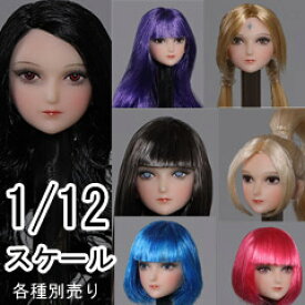 【Iminitoys】M005 Female anime beauty headsculpt 1/12スケール ドール・フィギュア用 植毛 女性ヘッド