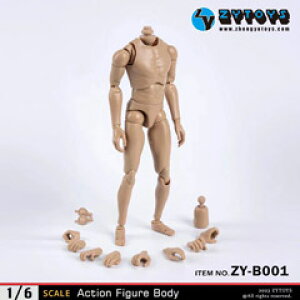 【ZYTOYS】ZY-B001 ナローショルダー 1/6スケール 男性フィギュアボディ素体 デッサン人形
