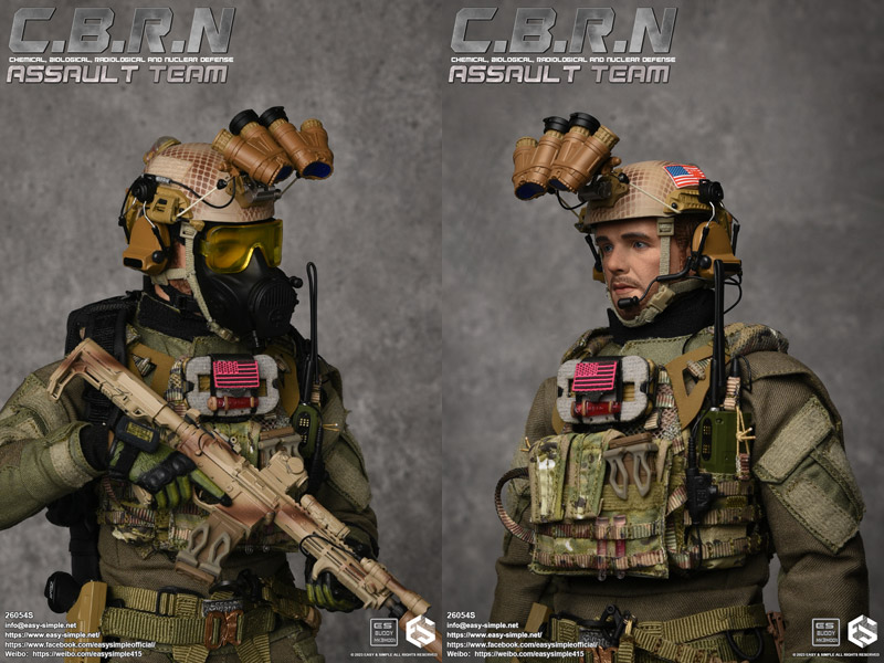 独特の素材 26054S CBRN Assault Team 6スケールミリタリーフィギュア