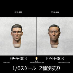 yFacepoolfigurezFP-S-003 / FP-H-008 Male HeadSculpt Caucasian/Asian 1/6XP[ jwbh