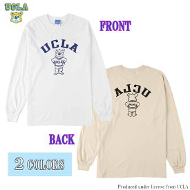 送料無料　UCLA （ユーシーエルエー） Tシャツ 長袖 ロンT メンズ レディース UCLA-0462 6.0oz カレッジ ロゴ キャラクター オープンエンドTシャツ アメカジ