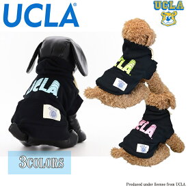 送料無料 動画有り UCLA(ユーシーエルエー） 犬服 ドッグウエア UCLA-0402 UCLA ロゴ パーカー アメカジ カレッジ大好きな飼い主さんとペアルック