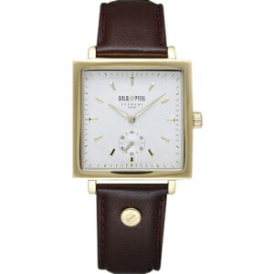 【2,000円OFFクーポン+店舗内3点で10倍、2点でも5倍】G41009GS GOLD PFEIL ゴールドファイル ウォッチ G41009 Series スモールセコンド スクウェア 角 イエローゴールド メンズ 腕時計 送料無料