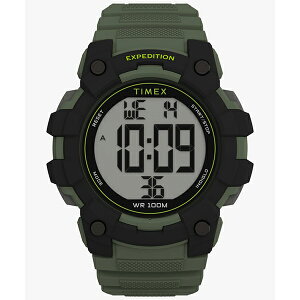 TW4B35400 TIMEX �^�C���b�N�X Expedition �G�N�X�y�f�B�V���� CAT �O���[�� �u���b�N �f�W�^�� �A�E�g�h�A�E�H�b�` �}���`�t�@���N�V���� �����Y �r���v �������K�i ��������
