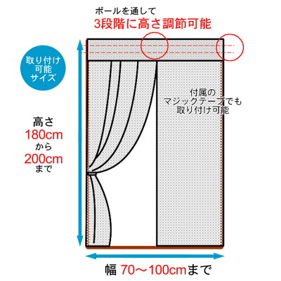 玄関カーテンのれんタイプ