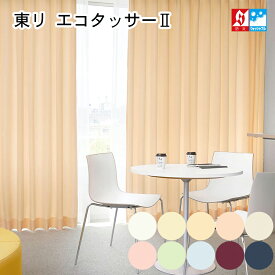 【 医療用 カーテン 】 東リ 防炎 カーテン エコタッサー2 防炎ラベル付き TKY80238～TKY80247幅～300cm－丈～260cm 1枚コントラクト縫製 タッセル付 1.5倍ヒダ Aフック