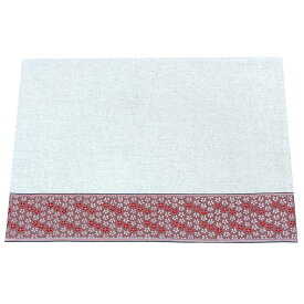 敷折織　雛人形（ひな人形）用敷布　敷物　 生成りに桜柄 ［幅45×奥行き32cm］＜メール便対応＞