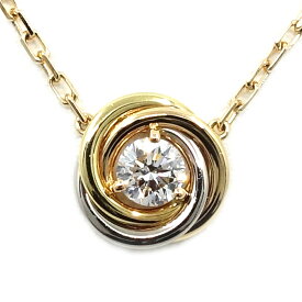 【最大6万円割引クーポン 3/12~】【栄】【CARTIER】カルティエ K18PG トリニティ 3カラー ダイヤモンド ネックレス 750PG WG YG B7224900 ジュエリー レディース【中古】