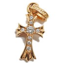 【最大3万円OFFクーポン】【天白】【CHROME HEARTS】クロムハーツ ベイビーファットCHクロス 22K ダイヤ イエローゴー…