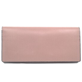 【栄】【VALEXTRA】ヴァレクストラ 二つ折り長財布 ウォレット ピンク シルバー金具 レザー カードケース コインケース 小物 その他 保存袋【中古】