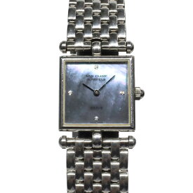 【名古屋】【VAN CLEEF&ARPELS】ヴァンクリーフ&アーペル クラシックスクエア 522642 SS ブラックシェル 4PD クォーツ レディース腕時計 女【中古】