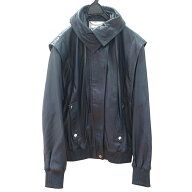 【栄】【KENZO】ケンゾー レザージャケット アウター 羊皮 ネイビー 36 FB62WBL237AB トルコ製 アパレル …
