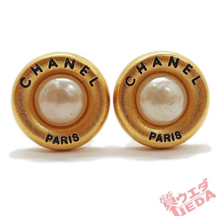 楽天市場】【天白】【CHANEL】シャネル イヤリング ゴールド 1対  