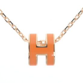 【最大3万円クーポン 6/4 20:00~】【名東】【HERMES】エルメス ネックレス ポップアッシュ ミニ ペンダント H オレンジ ローズゴールドカラー ジュエリー その他【新品】【未使用】【中古】