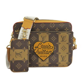 【名古屋】【LOUIS VUITTON】ルイヴィトン トリオ・メッセンジャー M45965 モノグラム・ストライプ LVスクエアード LV2 コレクション NIGO 2022SS ショルダーバッグ ハート メンズ レディース【中古】