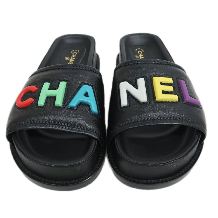 楽天市場】【名東】【CHANEL】シャネル マルチカラー ロゴサンダル 