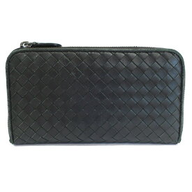 【栄】【BOTTEGA VENETA】ボッテガヴェネタ 114076-V001N イントレチャート 長財布 ブラック レザー ウォレット 小物 その他 etc【中古】