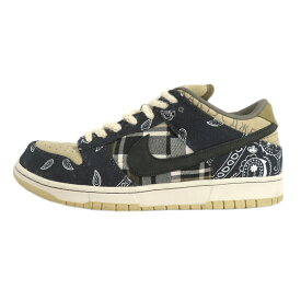 【名古屋】【NIKE】ナイキ Travis Scott SB Dunk Low CT5053-001 トラヴィススコット エスビー ダンク ロー チェック ペイズリー バンダナ US11.5 29.5cm ローカット 靴 スニーカー【中古】