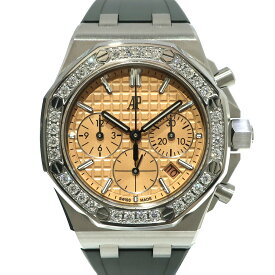 【天白】【AUDEMARS PIGUET】オーデマピゲ 腕時計 26231ST.ZZ.A178CA.01 ロイヤルオーク クロノ サーモン ダイヤ 37mm 自動巻き 箱 保証書【新品】【未使用】【中古】