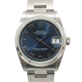 【天白】【ROLEX】ロレックス 腕時計 デイトジャスト 78240 ブルー ローマ P番 29mm ボーイズ SS 自動巻き 箱のみ【中古】