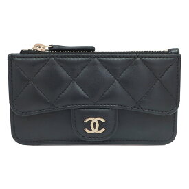 【最大3万円クーポン 6/4 20:00~】【栄】【CHANEL】シャネル カードケース/コインケース クラシック AP2570 マトラッセ CCマーク ラムスキン ブラック/ゴールド金具 レディース 女性 服飾小物 31番台/8桁シリアル 保証書 袋 箱【中古】