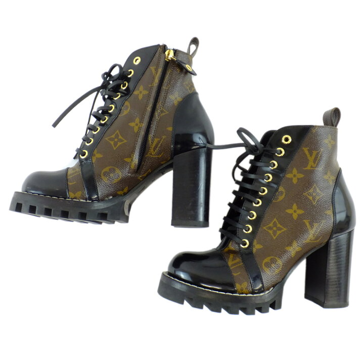 楽天市場】【天白】【LOUIS VUITTON】ルイヴィトン ショートブーツ 36  