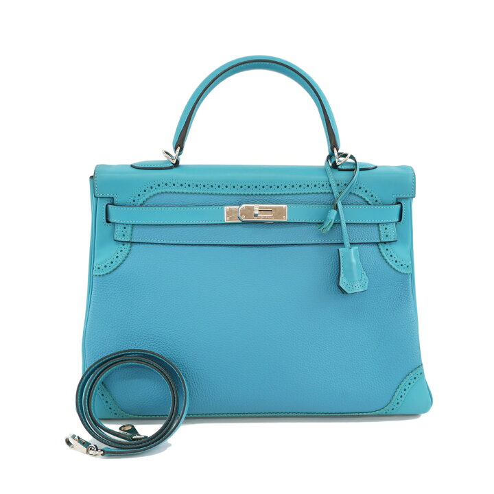 楽天市場】【天白】【HERMES】エルメス ケリー35 ギリーズ ターコイズ 