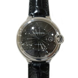 【栄】【CARTIER】カルティエ バロンブルーLM WSBB0003 ブラック SS 腕時計 自動巻き メンズ【中古】