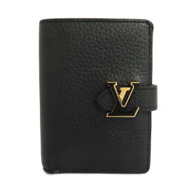 【最大3万円割引クーポン 10/1~】【名古屋】【LOUIS VUITTON】ルイヴィトン LV ヴェルティカル ウォレット コンパクト M81561 カプシーヌ トリヨンレザー ブラック ノワール ゴールド金具 二つ折り財布 小銭入れ有 レディース【中古】