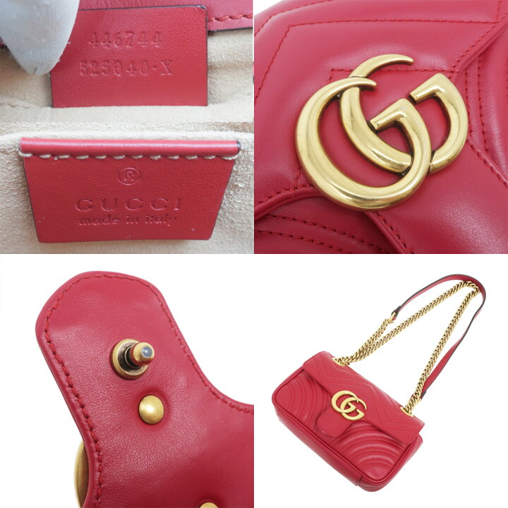 楽天市場】【名東】【GUCCI】グッチ GGマーモント ミニチェーン 