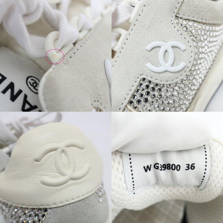 楽天市場】【天白】【CHANEL】シャネル スニーカー スパンコール 