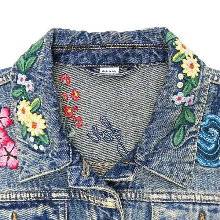 楽天市場】【名東】【GUCCI】グッチ デニムジャケット 刺繍 46サイズ  