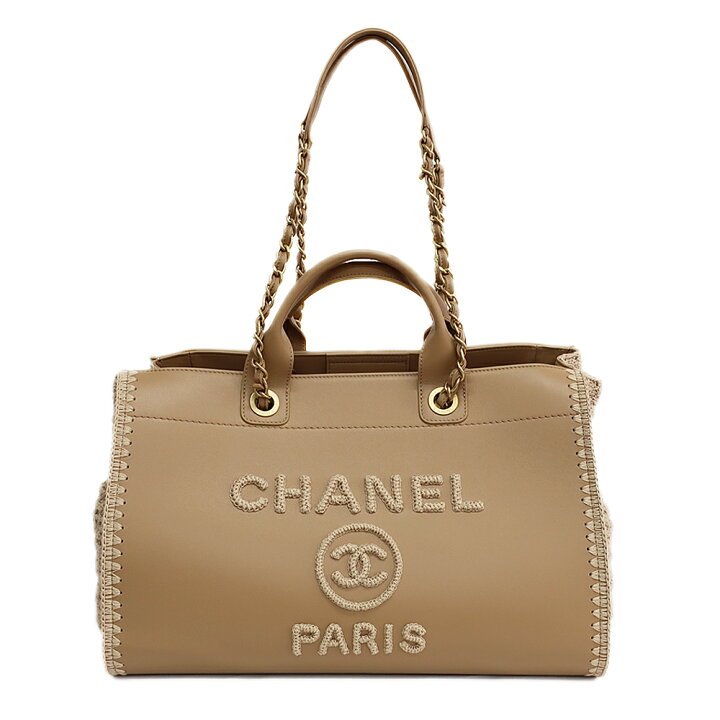 楽天市場】【天白】【CHANEL】シャネル ドーヴィル GM ベージュ 