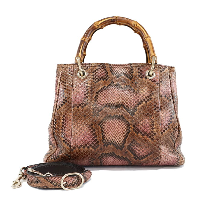 楽天市場】【天白】【GUCCI】グッチ バンブー パイソン 2WAY 