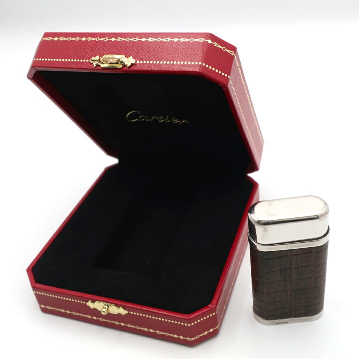 楽天市場】【天白】【CARTIER】カルティエ ライター クロコ調 デザイン 