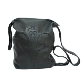 【最大3万円割引クーポン 12/1~】【天白】【CHROME HEARTS】クロムハーツ レロ LELO ワンショルダーバッグ 名古屋限定デザイン クロスパッチ ダガージップ ブラック レザー バッグ 鞄【中古】