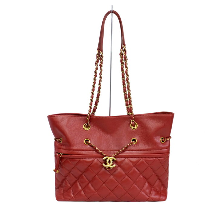 楽天市場】【天白】【CHANEL】シャネル マトラッセ ココマーク レッド 