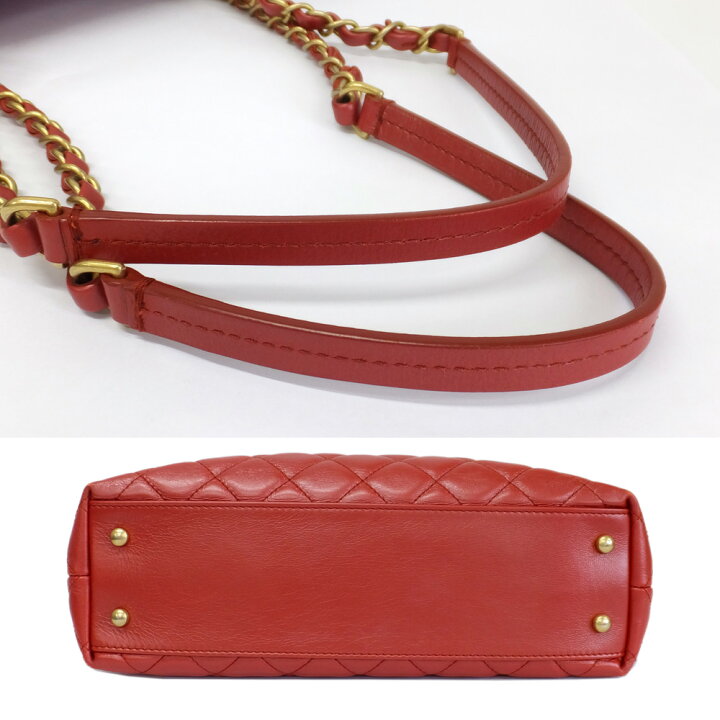 楽天市場】【天白】【CHANEL】シャネル マトラッセ ココマーク レッド 