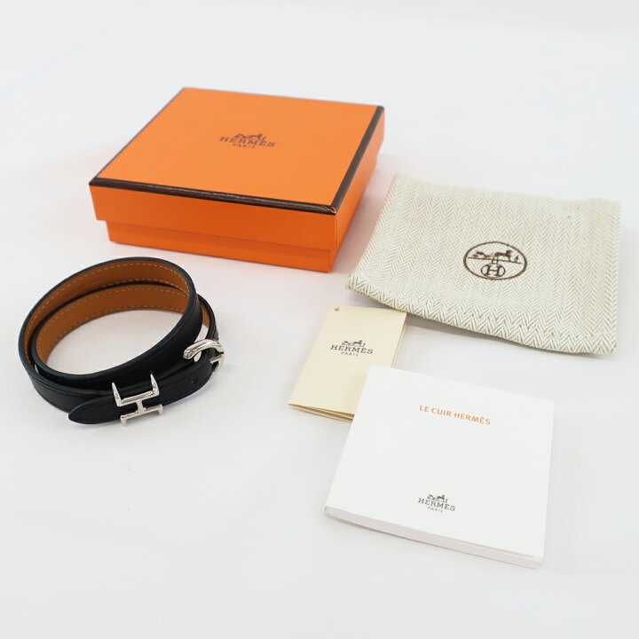楽天市場】【天白】【HERMES】エルメス トレンチ レザーブレスレット 