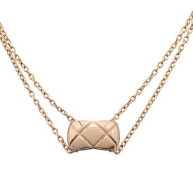 【天白】【CHANEL】シャネル ネックレス ココクラッシュ K18PG 750 ピンクゴールド マトラッセ ジュエリー アクセサリー 可愛い 小物 レディース【中古】