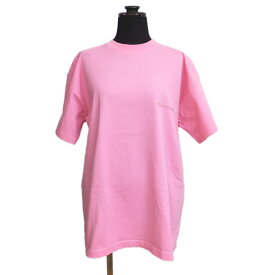 【天白】【BALENCIAGA】バレンシアガ Tシャツ ピンク 半袖クルーネック 表記サイズXXS 刺繍ロゴTシャツ トップス ファッション 服 アパレル【中古】