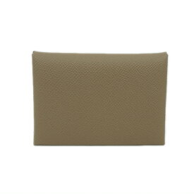 【最大3万円割引クーポン】【栄】【HERMES】エルメス カルヴィ デュオ コインケース 財布 カードケース エプソン エトゥープ ベージュ系 シルバー金具 W刻 2024年製造 箱【新品】【未使用】【中古】