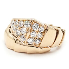【最大3万円クーポン 2/1~】【栄】【BVLGARI】ブルガリ K18PG セルペンティ ヴァイパー ダイヤモンド リング 指輪 ジュエリー 750PG 345206 レディース【メーカー仕上げ済】【中古】